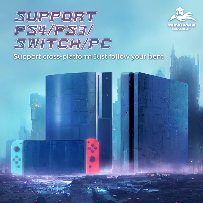 Mcbazel محول بروك وينغمان XE2 لجهاز Xbox Series X&S/Xbox One/Elite 2/ PS5/ PS4/ PS3/ Switch/Switch2 إلى وحدة التحكم Switch/ PS4/ PS3/ PC مع سلسلة مفاتيح - Image 4